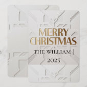 Minimalistische moderne kerstkaart (Voorkant / Achterkant)