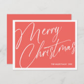 Minimalistische moderne kerstkaart - op maat (Voorkant / Achterkant)