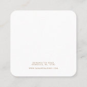 Minimalistische moderne Kettingen sieraden display Vierkante Visitekaartje (Achterkant)