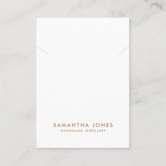 Minimalistische moderne Kettingen sieraden display Visitekaartje (Voorkant)