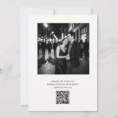 Minimalistische Moderne Klassevolle Script Foto QR Save The Date (Achterkant)
