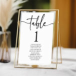 Minimalistische moderne klassieke basic bruiloft kaart<br><div class="desc">Dit is een minimalistische moderne klassieke basic bruiloft tafel nummer w / namen!</div>
