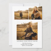 Minimalistische moderne klassieke fotocollage afst kaart (Achterkant)