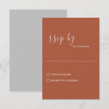 Minimalistische moderne klassieke herfst RSVP kaar