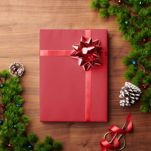 Minimalistische Moderne Klassieke Rood Cadeaupapier (Feestdagen Geschenken)