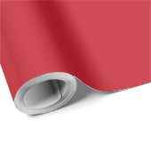 Minimalistische Moderne Klassieke Rood Cadeaupapier (Rol Hoek)