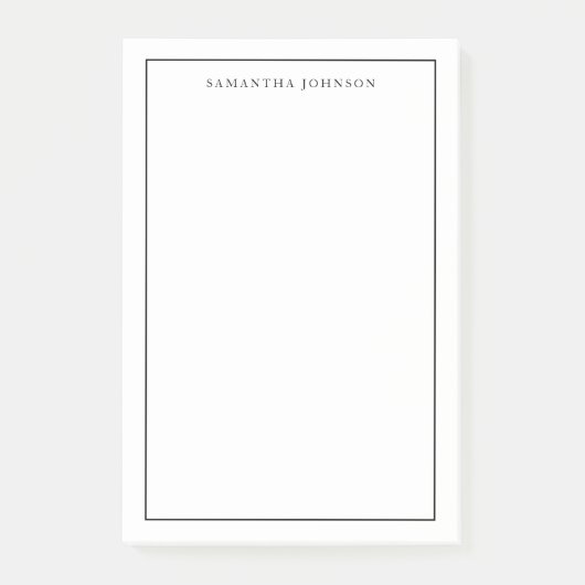 Minimalistische moderne klassieke zwarte grens Jou Post-it® Notes (Voorkant)