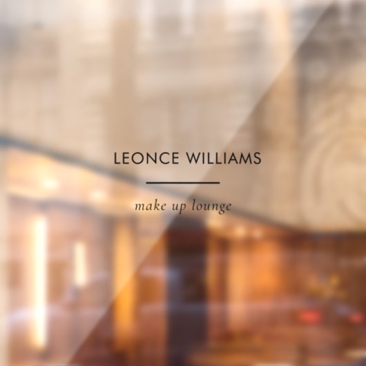 Minimalistische moderne kleine bedrijfsnaam brandi raamsticker (Vel 2)