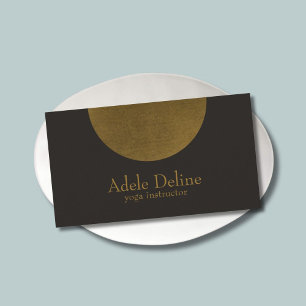 Minimalistische moderne koperen donkergrijze Yoga- Visitekaartje