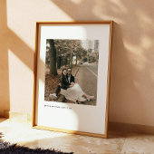 Minimalistische moderne koppel foto aangepaste nam poster