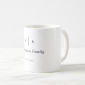 Minimalistische moderne koppels Monogram trouwdatu Koffiemok (Voorkant rechts)