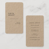 Minimalistische moderne kraft visitekaartje (Voorkant / Achterkant)