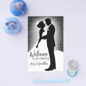 Minimalistische moderne kunst bruiloft Verloving w Flyer (Enkel)