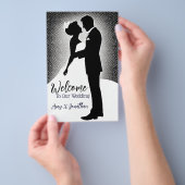 Minimalistische moderne kunst bruiloft Verloving w Flyer (Hand)