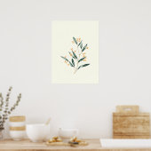 Minimalistische moderne kunst.Minimalistische tak Poster (Keuken)