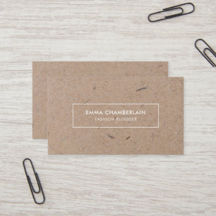 Minimalistische Moderne Landelijke Kraft Papier Visitekaartje