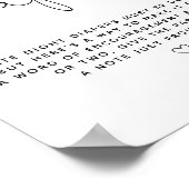 Minimalistische moderne late night luiers spel poster (Hoek)