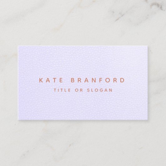 Minimalistische moderne lavendelleer sociale media visitekaartje (Voorkant)