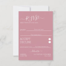 Minimalistische moderne legance bruiloft RSVP-Kaar