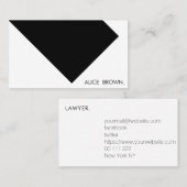 Minimalistische moderne legante eenvoudige advocaa visitekaartje (Voorkant / Achterkant)