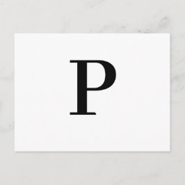 Minimalistische moderne letter initiële vormgeving briefkaart