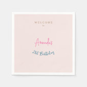 Minimalistische moderne leuke verjaardagsfeestje servet (Voorkant)