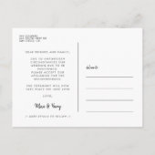 Minimalistische moderne liefde is geduldige update briefkaart (Achterkant)