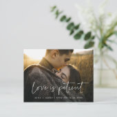 Minimalistische moderne liefde is geduldige update briefkaart (Staand voorkant)