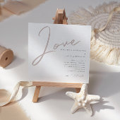 Minimalistische moderne liefde script bruiloft uit kaart