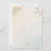 Minimalistische moderne lijnenkunst bruiloft save the date (Achterkant)