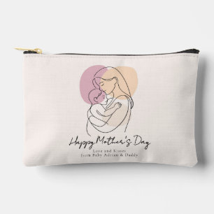 Minimalistische moderne lijnkunst Moeder en baby M Etui