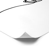 Minimalistische moderne lijntekening van een hond poster (Hoek)
