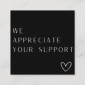 Minimalistische moderne Logo Business bedankkaart Vierkante Visitekaartje (Voorkant)