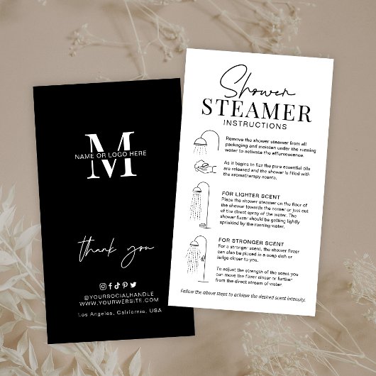 Minimalistische Moderne Logo Douche Steamer Care G Visitekaartje