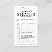 Minimalistische Moderne Logo Douche Steamer Care G Visitekaartje (Voorkant)