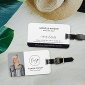 Minimalistische moderne Logo makelaar foto Bagagelabel