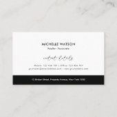 Minimalistische moderne Logo makelaar foto Visitekaartje (Achterkant)