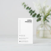 Minimalistische moderne logo & QR-code visitekaart Visitekaartje (Staand voorkant)