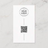 Minimalistische moderne logo & QR-code visitekaart Visitekaartje (Achterkant)
