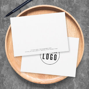 Minimalistische moderne logo toevoegen zakelijk notitiekaartje