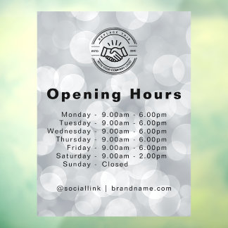 Minimalistische moderne logo voor kleine bedrijven raamsticker