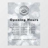 Minimalistische moderne logo voor kleine bedrijven raamsticker (Vel)