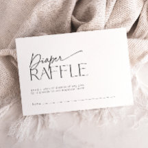 Minimalistische moderne luierloterijticket baby sh