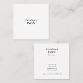 Minimalistische, moderne luxe luxe Sjabloon Vierkante Visitekaartje (Voorkant / Achterkant)