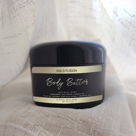 Minimalistische moderne luxe script zwart gouden l etiket