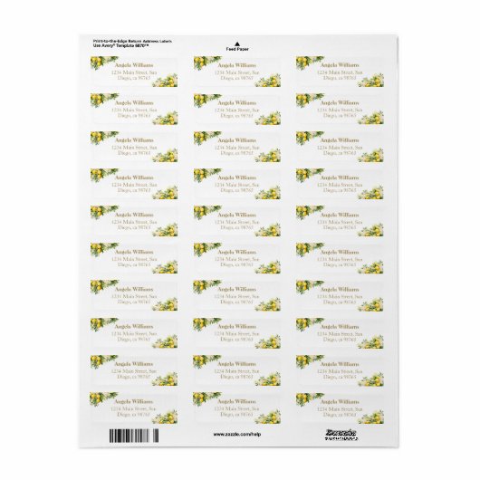 Minimalistische moderne Main Squeeze Bruiloftsborr Etiket (Full Sheet)