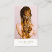 Minimalistische Moderne Make-up Artiest Haarstylis Visitekaartje (Voorkant)