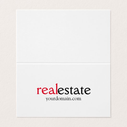 Minimalistische moderne makelaar visitekaartje (Buitenkant ongevouwen)
