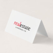 Minimalistische moderne makelaar visitekaartje (Voorkant)