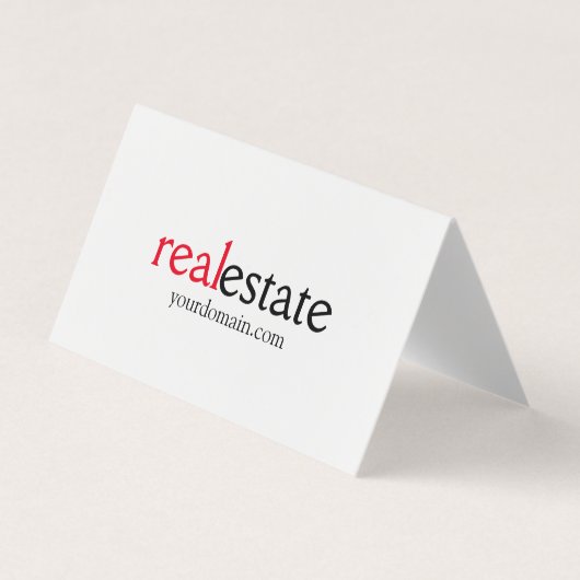 Minimalistische moderne makelaar visitekaartje (Voorkant)